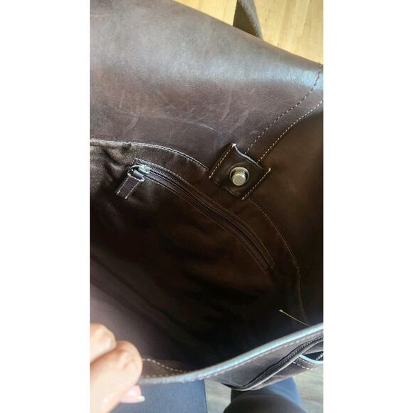 Coach Vtg Lenox Brief In Brown Leather Style Messenger Journalist Crossbody EUC - Picture 7 of 14